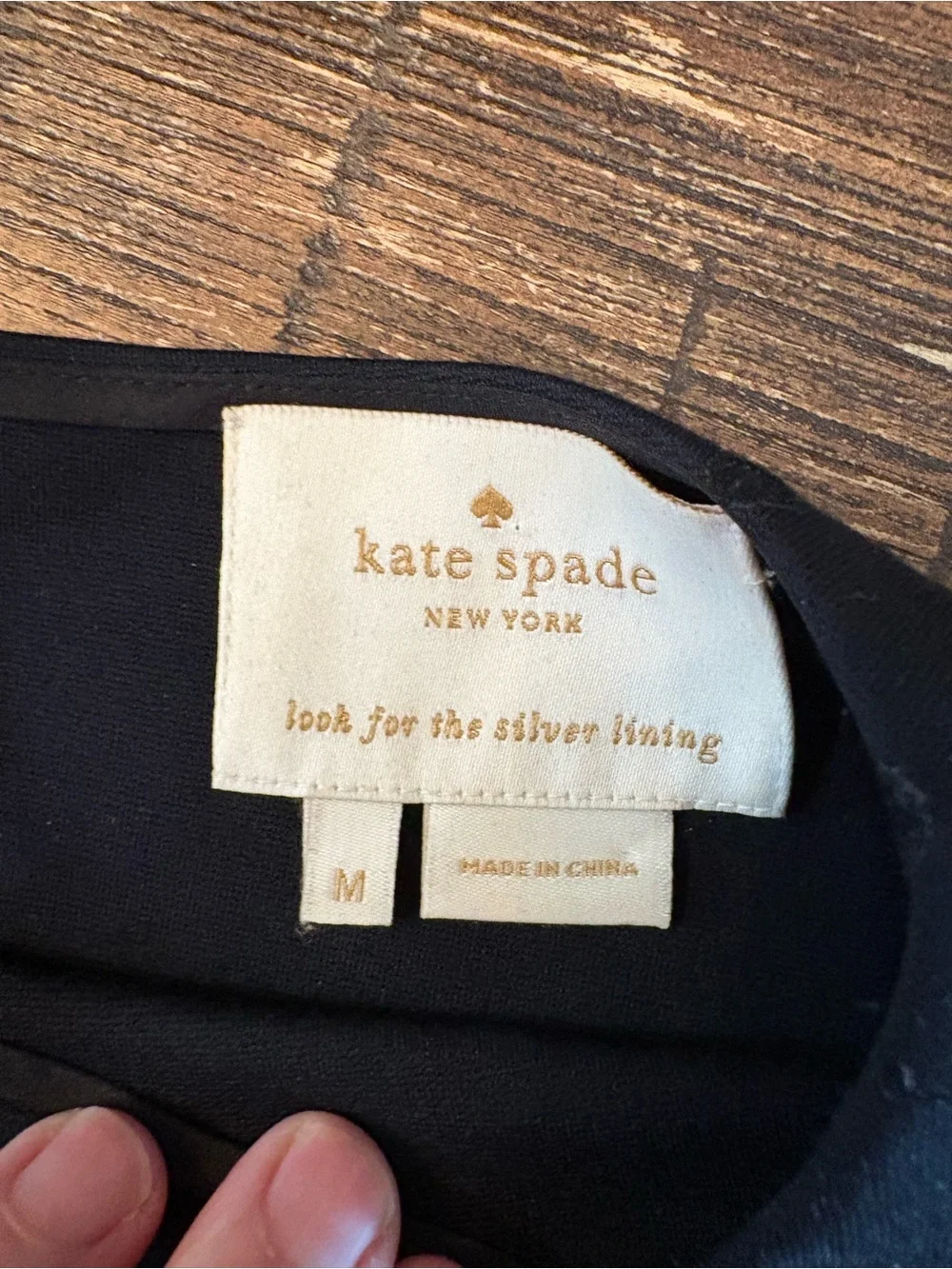 Kate Spade Polka Swiss Dot Dress Womens M Black 3/4 Sleeve Keyhole